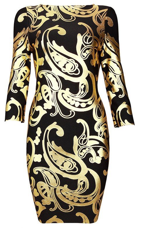 Cloverl Serena Long Sleeve Bandage Dress Free Global Shipping