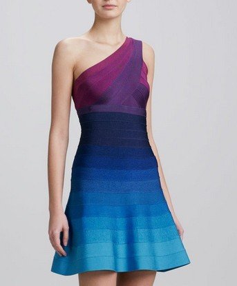 Cloverl Wendy One Shoulder Bandage Dress Free Global Shipping