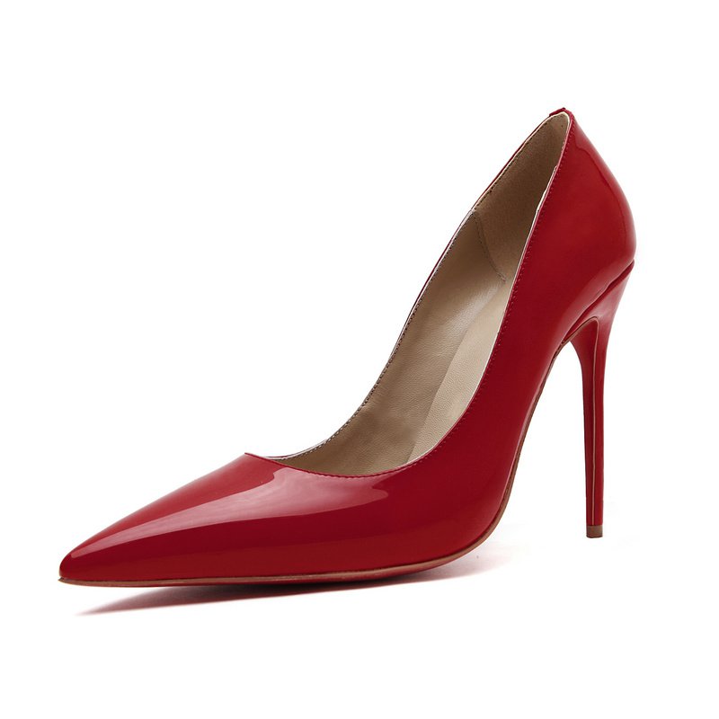 Cloverl Classic Jane Pump in Patent leather in Red