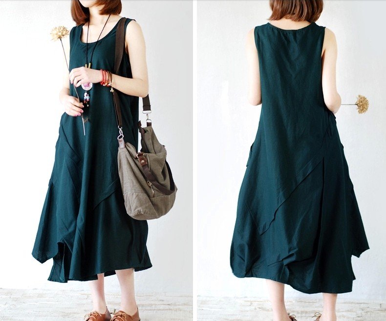 Cloverl Vivian Linen Free Size Dress ONE SIZE ONLY Free Global Shipping