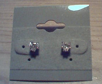 Heart Shaped CZ Silver Earrings