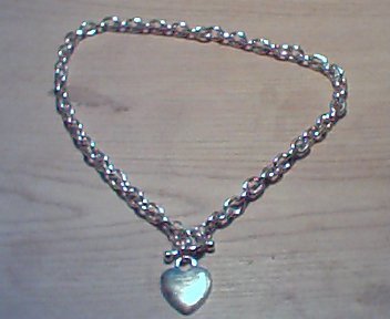 Puff Heart Toggle Necklace