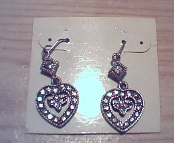 CZ Heart Shaped Earrings