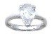 Pear Solitaire Sterling Ring