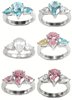 Sterling 3 Pear Ring