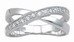 Sterling and CZ Criss Cross Ring