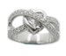 CZ Heart Criss Cross Ring