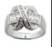 Large "X" Band Ring