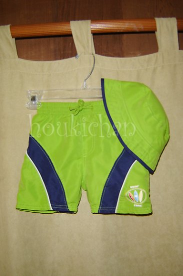 EUC First Impressions Boardshorts & Hat Set