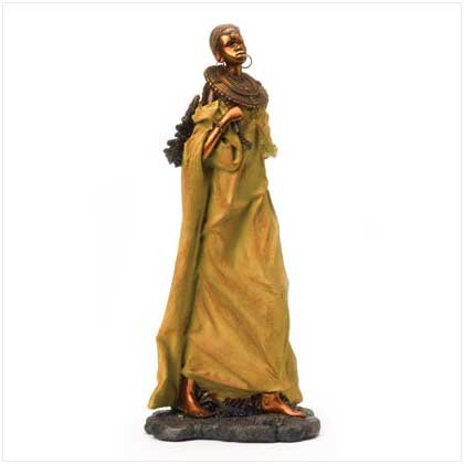 MASAI WOMAN W/FIREWOOD FIGURE