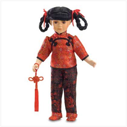 CHINESE DOLL IN RED SHIRT