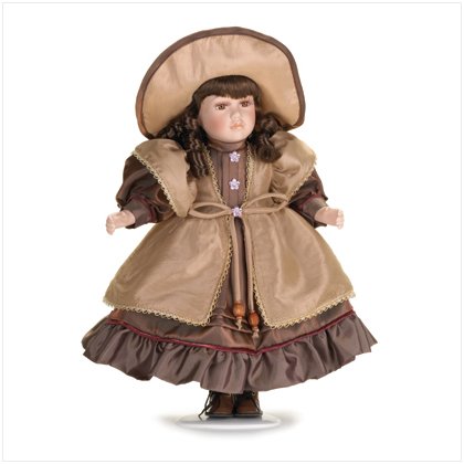 16" PORCELAIN DOLL WITH HAT