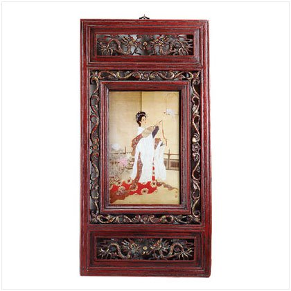 SIM. ANTQ WOOD LADY/WALL FRAME