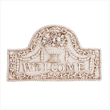 FLOWER BASKET WELCOME PLAQUE