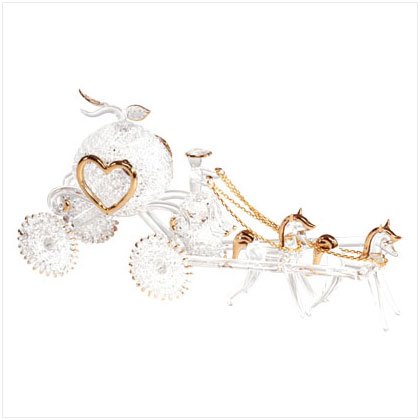 SPUN GLASS CARRIAGE W/DRIVER