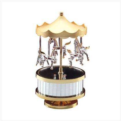 MUSICAL GLASS CIRCUS TOP CAROUSEL