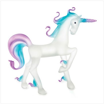 GLASS PURPLE & BLUE UNICORN