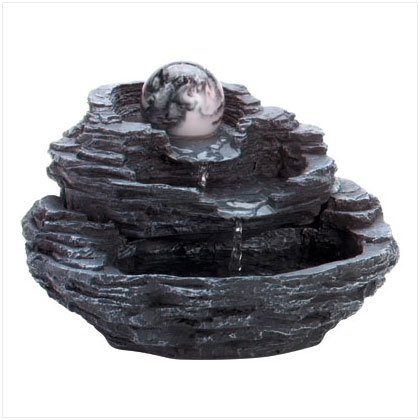 ROCK WATERFALL FOUNTAIN W/BALL