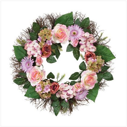 ROSE HYDRANGEA MIXED WREATH