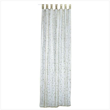 GREEN EMBROIDERED CURTAIN
