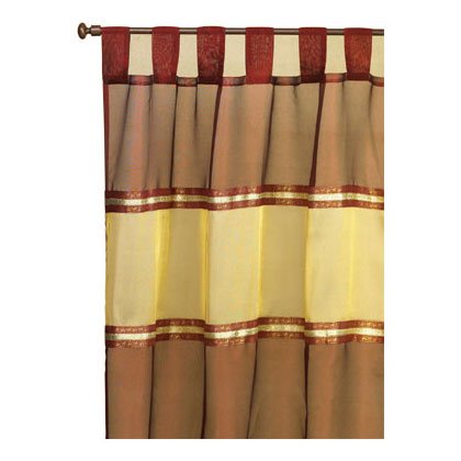 BURGANDY GOLD TRIM CURTAIN