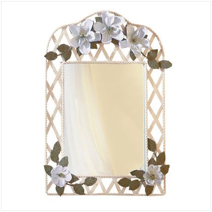 METAL MAGNOLIA LATTICE MIRROR