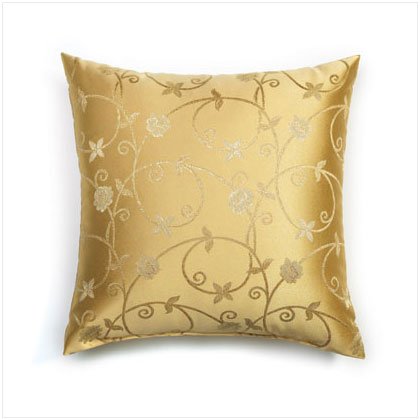GOLD VINES EMBROIDERY PILLOW