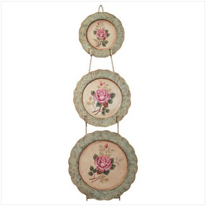 4PC METAL ROSE PLATES W/RACK