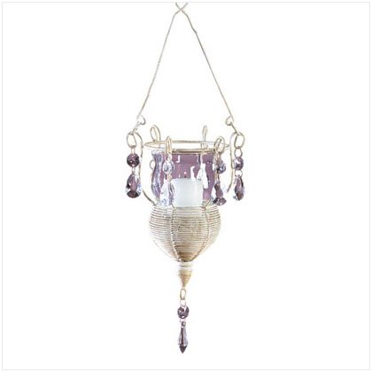 DISTRSS METAL/GLASS HANG VOTIV