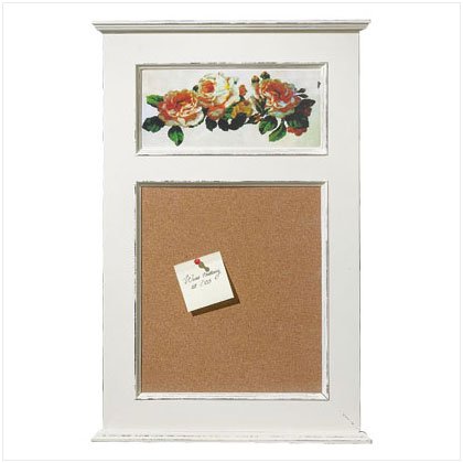 SHABBY FLORAL WOOD CORKBOARD