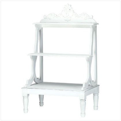 DISTRESS WHITE PLANT STAND