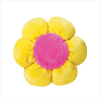 YELLOW PLUSH FLOWER CUSHION
