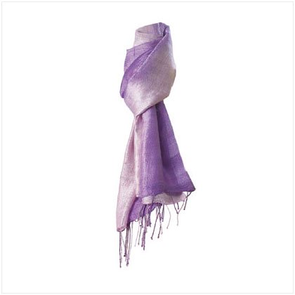 2 TONE LAVENDER SILK SCARF