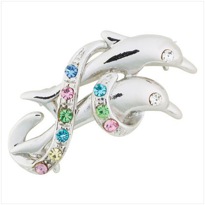DOUBLE DOLPHINS PIN