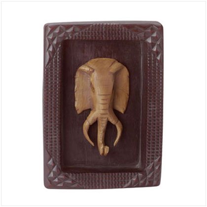 ALAB FRAMED ELEPHANT MASK PLAQUE