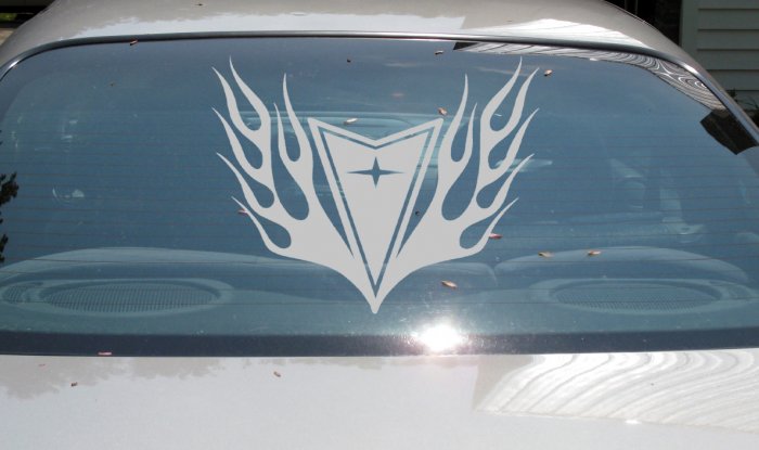 HUGE Pontiac arrow flame decal Grand Prix Am GTO GTP Firebird