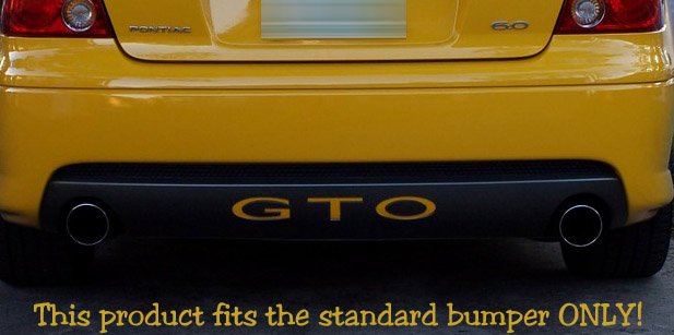 Pontiac GTO rear bumper inlay