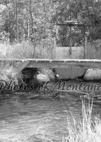 5x7 Photo ~ Black & White #002 Irrigation and Bridge