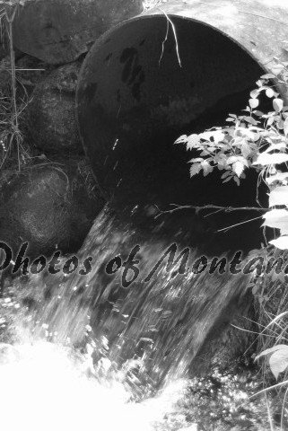 4x6 Photo ~ Black & White #003 Irrigation in Montana