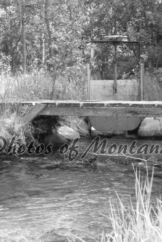 4x6 Photo ~ Black & White #002 Irrigation and Bridge