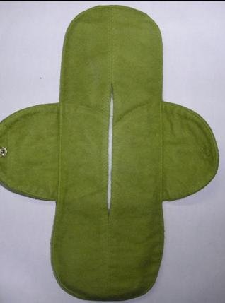Green cotton cloth menstrual pad