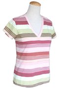 Stripe v-neck : Autumn stripe (RM62)