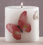 Butterfly & Flowers Scented Candle