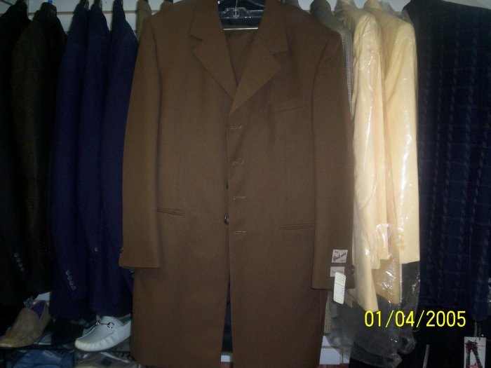 Long Brown Jacket Suit