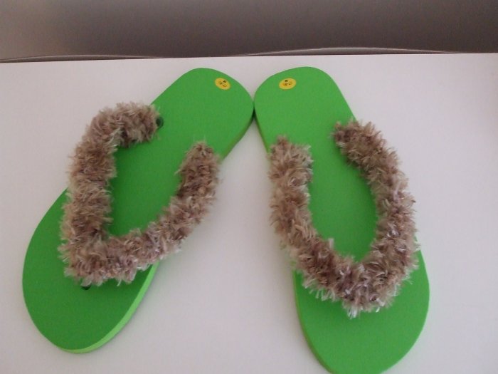 Light Green Flip Flops