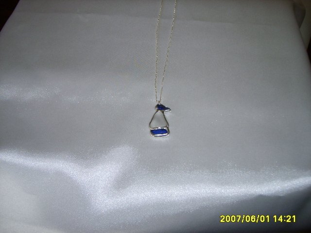 Sail boat Pendant on S/S Chain