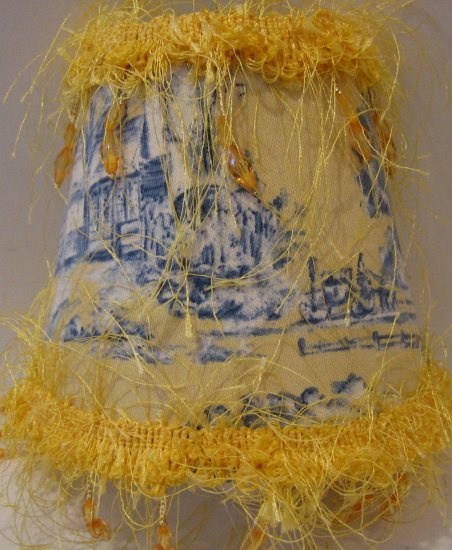Yellow and Blue Toile Boutique Night Light