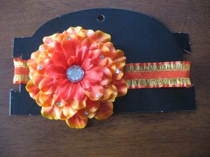 Orange Flower Headband (Infants/Toddlers)