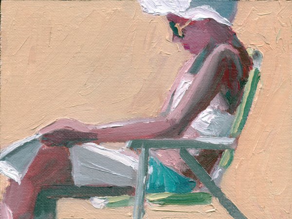 Beach Reader in Chair