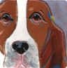 Basset Hound Portait Tile